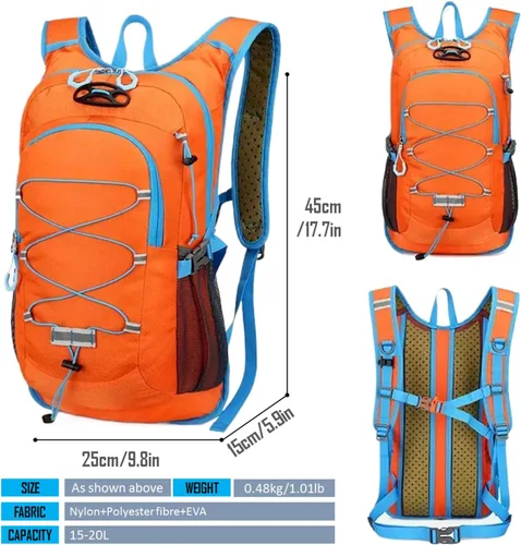 Miniatura 3 de Mochila ligera de hidratación para ciclismo, mochila de gran capacidad para viajes, senderismo, escalada, esquí, correr, para hombres y mujeres