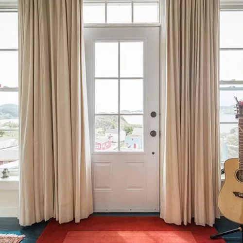 Miniatura 6 de Cortinas modernas para ventana, opacas con pliegues sólidos para ventana, tratamiento de ventana corrediza con ganchos de 4 puntas para dormitorio