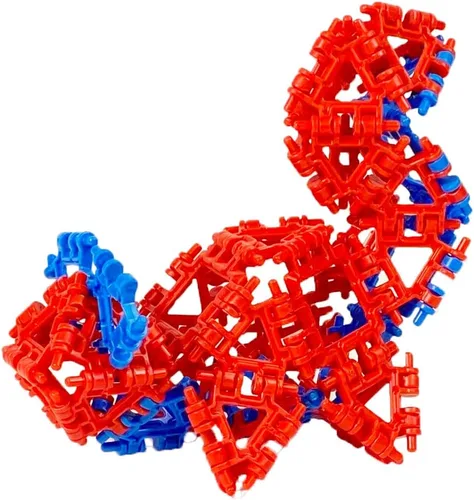 Miniatura 7 de That Hinge Toy - Juego de 82 piezas azul + rosa, animal + más juguete de construcción STEM