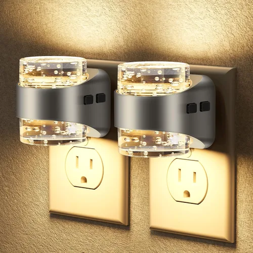 Miniatura 20 de Briignite - Luz nocturna LED enchufable en la pared - Luz nocturna regulable con diseño de burbuja 3000K/4000K/5000K y 3 niveles de brillo