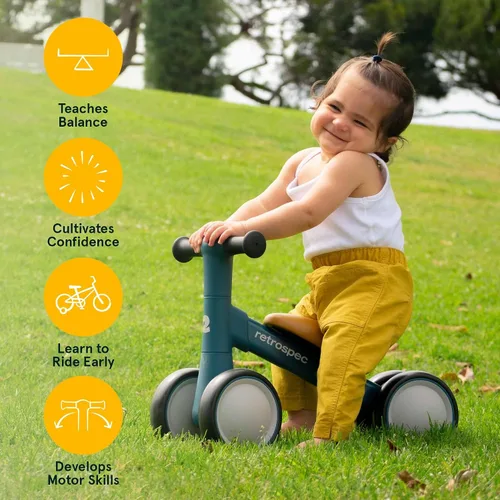 Miniatura 6 de Retrospec Cricket 2 Baby Walker Balance Bike with 4 Wheels - Safe Learning Toy for Ages 12-24 Months - Scratch-Resistant Indoor Outdoor Toddler