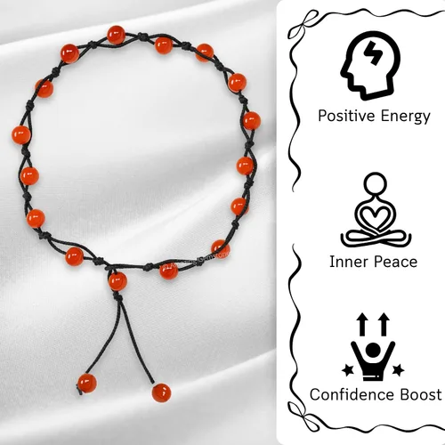 Miniatura 126 de Amazing Gemstone Crystal Anklet Ankle Bracelets for Women - Waterproof Beaded Healing Crystal Anklets, Plus Size Chakra Gemstone Bead Anklet