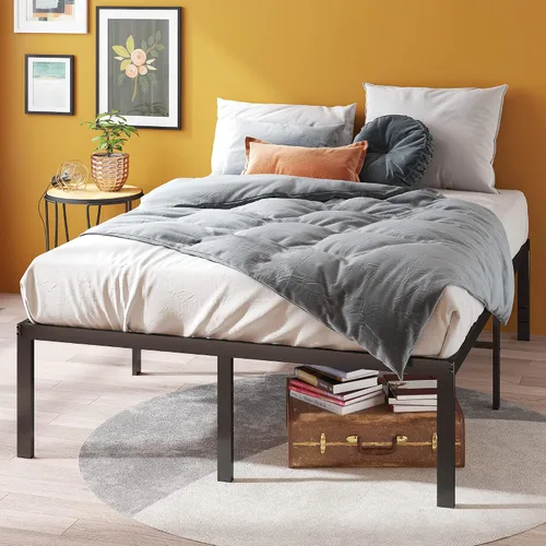 Miniatura 19 de ZINUS Yelena - Marco de cama de plataforma de metal Twin de 18 pulgadas, soporte de listones de acero, no se necesita somier, embalaje ecológico