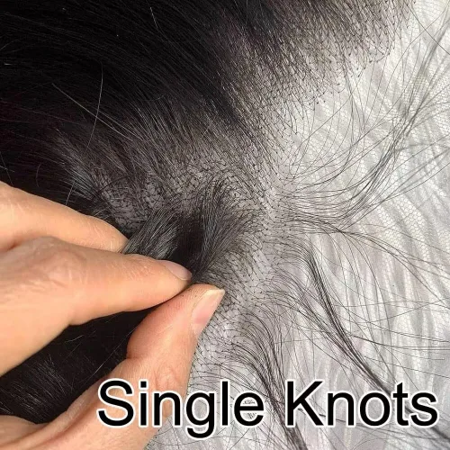 Miniatura 4 de KRN 5x5 HD Cierre de encaje, 0.1mm Ultra-delgado Invisible Cierre de encaje HD Pequeño Nudo Único Pre-arrancado con Cabello de Bebé 12A Grado