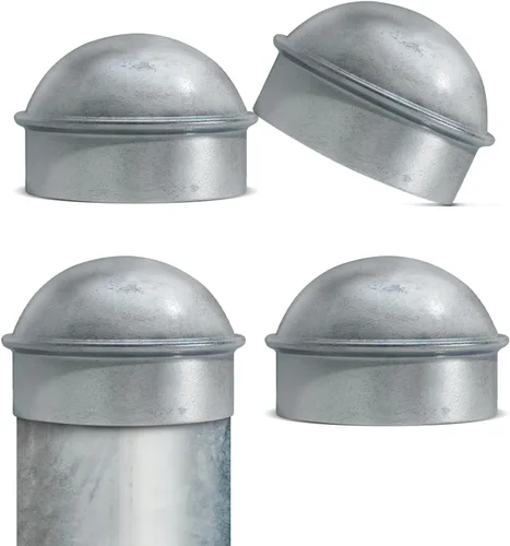 Miniatura 12 de VIVIDA Tapas de poste de enlace de cadena de 4 pulgadas, tapas de poste de valla galvanizadas, para tubo de 4 pulgadas de diámetro exterior, piezas