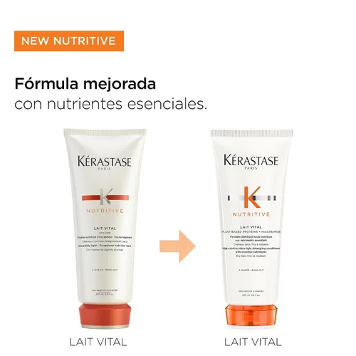 Miniatura 8 de Kérastase Nutritive Lait Vital Acondicionador Hidratante Para Cabello Fino a Medio Seco - Ilumina el Cabello Brillante y Desenreda Fácilmente, Con