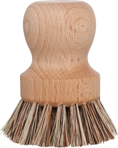 Miniatura 2 de Redecker Cepillo para ollas, fibra de unión, paquete de 2 cepillos resistentes para ollas, hierro fundido y residuos horneados, madera de haya