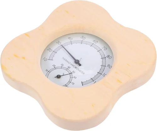 Gadpiparty Wooden Hygrometer and Thermometer for Sauna Room, Multi-Functional Humidity Temperature Meter, Sauna Equipment Accessory with Precise
