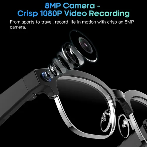 Miniatura 2 de Reloj inteligente AI para cámara de 8 MP, grabación de video HD 1080P, foto 4K, traducción en tiempo real, reconocimiento de imagen AI, asistente