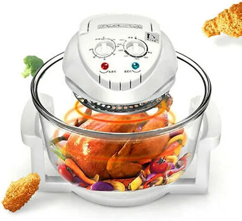 Miniatura 2 de Horno freidora de aire de asador de convección de 12L Receta de cocina eléctrica Turbo Calefacción de 360°, convección infrarroja, encimera de horno