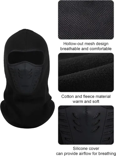 Miniatura 3 de 2 piezas de pasamontañas máscara de esquí resistente al viento máscara de motocicleta deportes de cara completa Headwear