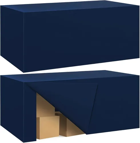 Miniatura 61 de Paquete de 2 manteles ajustados para mesa rectangular de 4 pies, 48 x 24 pulgadas, cubiertas de mesa verde manzana, tela de poliéster resistente al