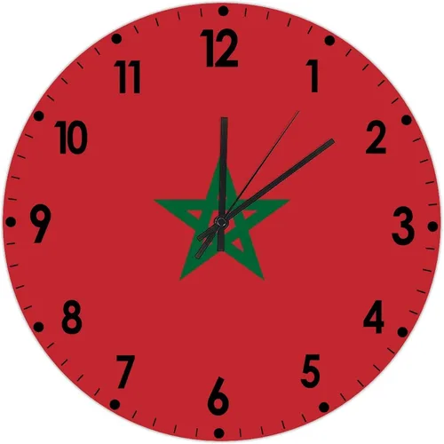 Miniatura 545 de Cheyan Reloj de pared con bandera de Canadá de 12 pulgadas, silencioso, sin tictac, de PVC, funciona con pilas, reloj redondo decorativo, regalo