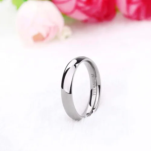 Miniatura 2 de TIGRADE - Anillo de titanio de cúpula plana altamente pulido, anillo de matrimonio de ajuste cómodo, pulgada, pulgada, pulgada, pulgada, pulgada