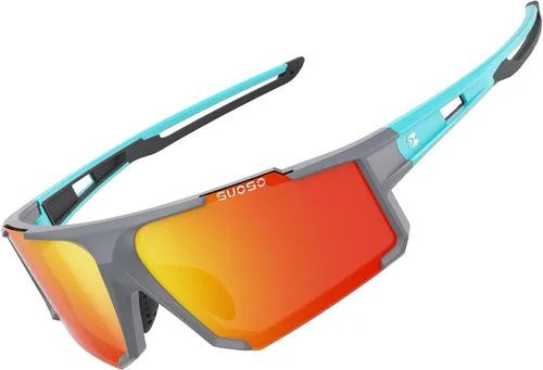 Miniatura 26 de suoso Gafas de sol deportivas de ciclismo para hombre: gafas de sol polarizadas ligeras con protección UV para jóvenes, béisbol, softbol, correr