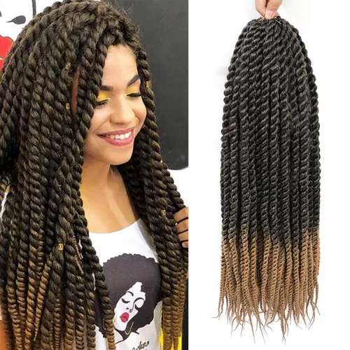 Miniatura 23 de Admutty - Extensiones de pelo trenzadas Havana Twist de 30,48 cm, 6 paquetes de trenzas de ganchillo Havana Twist senegalés, trenzas Jumbo Havana 2#