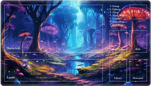 Miniatura 34 de Alfombra de juego con zonas para juego de cartas MTG, alfombras de juego de mesa, alfombras de juego de mesa de Magic, 61x35.5 cm, alfombra de juego