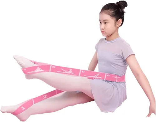 Miniatura 8 de Paquete de 2 Bandas Elásticas de Estiramiento Ajustables para Niños - Bandas Elásticas de 8 Bucles para Ballet, Latín, Yoga, Gimnasia y Estiramiento