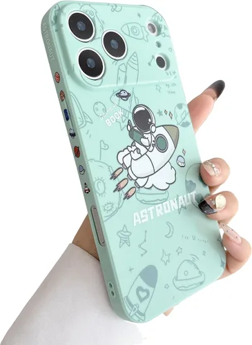 Miniatura 41 de Yonds Queen para iPhone 7 Plus / 8 Plus, linda funda con diseño de astronauta de dibujos animados, elegante parachoques de TPU suave, protectora