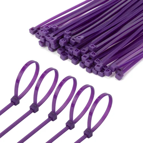 Armpow Brida de cremallera púrpura de 6 pulgadas, 1000 unidades, 18 libras, brida de cremallera pequeña a media, brida de nailon PA66 resistente a