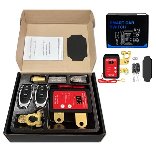 Interruptor Inteligente de Desconexión de Batería de 12V con Control Remoto - Perfecto para Automóviles, Camiones, Casas Rodantes y Vehículos Todo