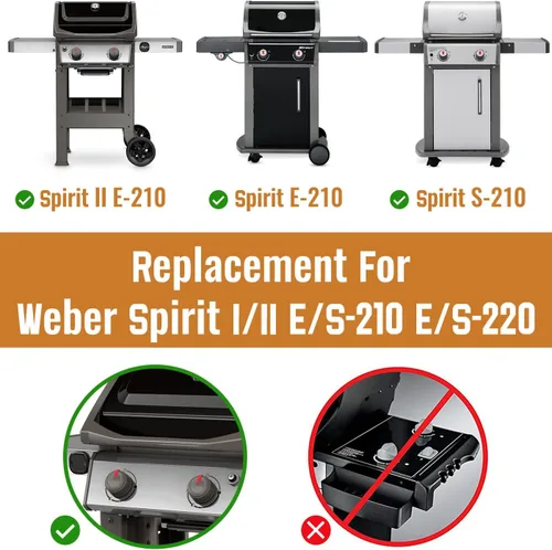 Miniatura 3 de 7635 Barras aromatizantes de 15.3 pulgadas para piezas de parrilla Weber Spirit, piezas de repuesto para parrilla Weber Spirit I y II serie 200