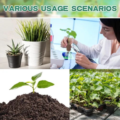 Miniatura 5 de Amyhill Esponjas hidropónicas, cápsulas de iniciación de crecimiento, tapones de esponja de crecimiento orgánico para cultivo de plantas (100 piezas)