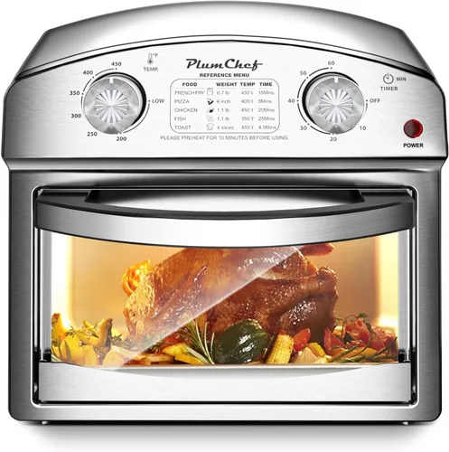 Miniatura 12 de Plum Chef Horno freidora de aire de 27.5 cuartos de galón, horno de convección de encimera 6 en 1, freír al aire, hornear, asar, tostar, calentar