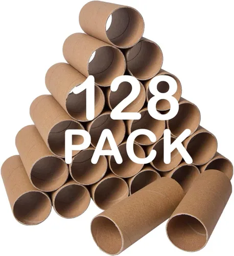 Miniatura 8 de Paquete de 120 tubos de cartón grueso para manualidades, rollos de manualidades, tubos redondos de cartón, tubos de manualidades, rollos de papel