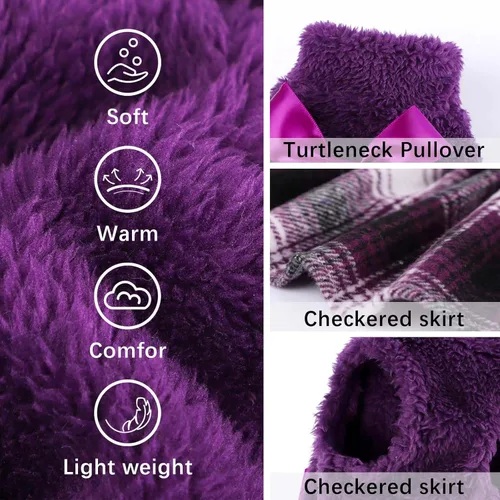 Miniatura 4 de Suéter para Perro Ropa de Invierno para Perros Pequeños para Niños y Niñas Vestido de Otoño para Cachorros de Felpa Caliente Suéteres de Chihuahua