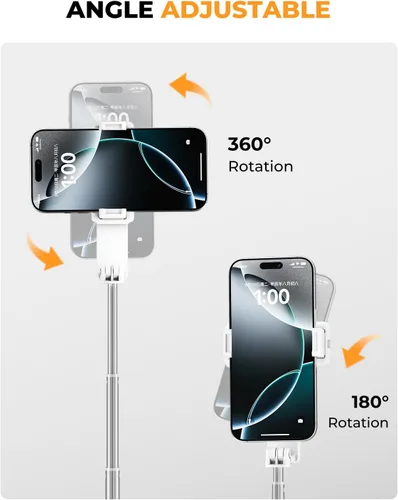 Miniatura 3 de Trípode para selfie, trípode plegable para teléfono para iPhone/Android, control remoto inalámbrico, portátil, tamaño de bolsillo, para fotografía