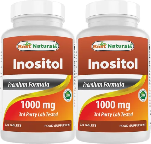 Best Naturals Inositol 1000 mg 120 comprimidos (120 unidades (paquete de 1)) (120 unidades (paquete de 2))