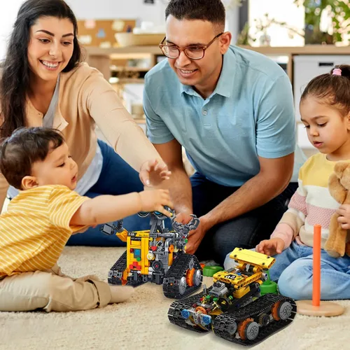 Miniatura 5 de Kit de construcción de robot, aplicación y control remoto, juguetes de robot para niños, 4 en 1, robot de bloques de construcción de control remoto