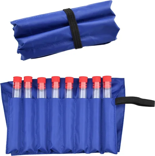 Kit de especias de viaje con estuche, 8 tubos vacíos para exteriores, camping, senderismo, viajes, rollo ultraligero organizador de especias
