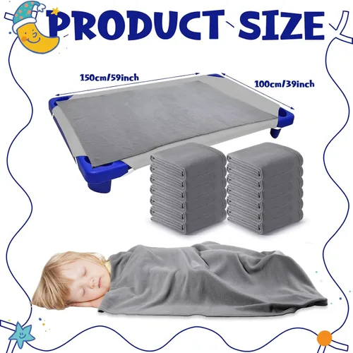 Miniatura 3 de Newwiee 12 mantas de forro polar para cuna, 39 x 59 pulgadas, ligera y acogedora, manta cálida para siesta para niños, niñas, guardería, preescolar