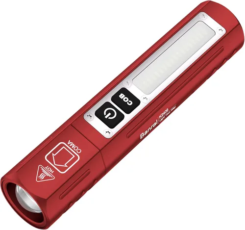 Miniatura 10 de Banral Linternas tácticas recargables de alto lúmenes - Súper brillante pequeña y potente linterna LED magnética USB C, 8 modos, botón doble Azul