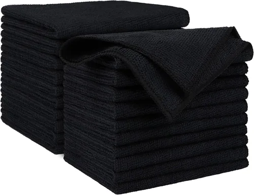 Miniatura 15 de AIDEA Paño de Limpieza de Microfibra Negro 10PK, Toallas de Microfibra para Autos, Paños de Lavado Premium, Paños para Limpiar Polvo Libres