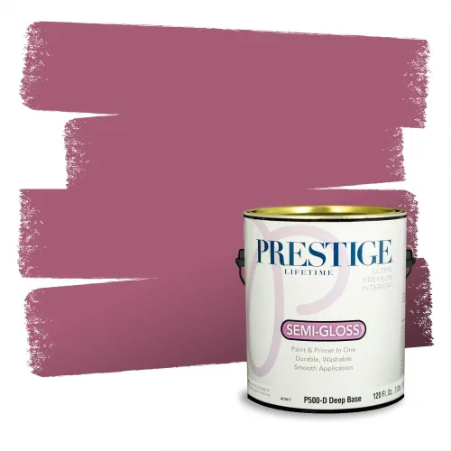 Miniatura 238 de Prestige Paints Pintura exterior e imprimación en uno, 1 galón, plano, coincidencia comparable de Valspar* Amber Rose*