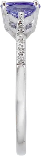 Miniatura 3 de Gin & Grace Anillo de tanzanita azul de oro blanco de 10 quilates (I1, I2) (talla 7) para mujer, Metal Metal Piedra preciosa Piedra, tanzanita