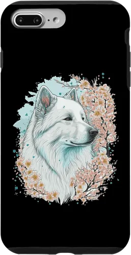 Miniatura 9 de iPhone 15 Samoyed Cherry Blossom Dog Japanese Sakura Flower Case