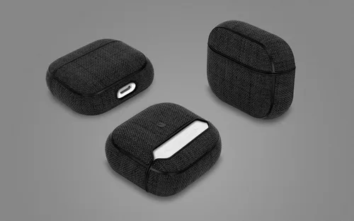 Miniatura 6 de Incase Funda para Airpods Woolenex - Funda para Airpod de 3ª generación, duradera, ligera y protectora con tela de primera calidad, diseño Asfalto