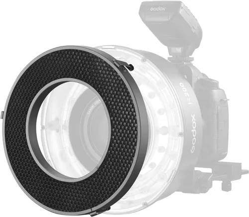Godox Rejilla de panal de fotografía R200-HC20 20 ° para Godox R200 Ring Flash Head, para disparo creativo, arte, publicidad, tiro de productos