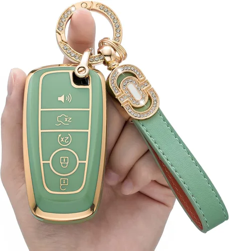 Miniatura 9 de Funda para llavero de TPU adecuada para Ford F150 F250 F350 F450 F551 Edge Explorer Smart Key Fob, Modelo A (negro).