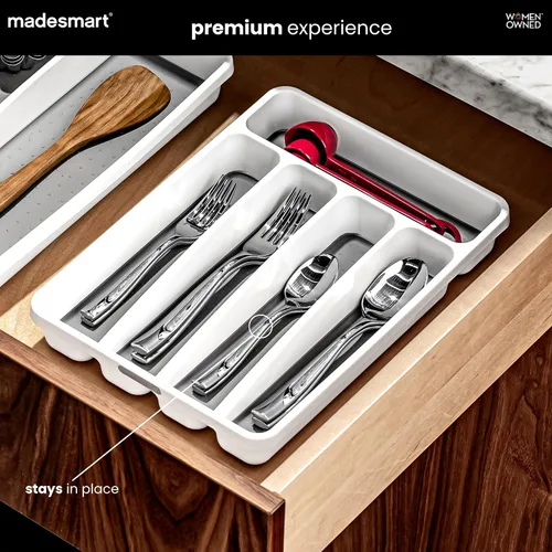 Miniatura 2 de Bandeja para cubiertos Madesmart Classic grande Blanco