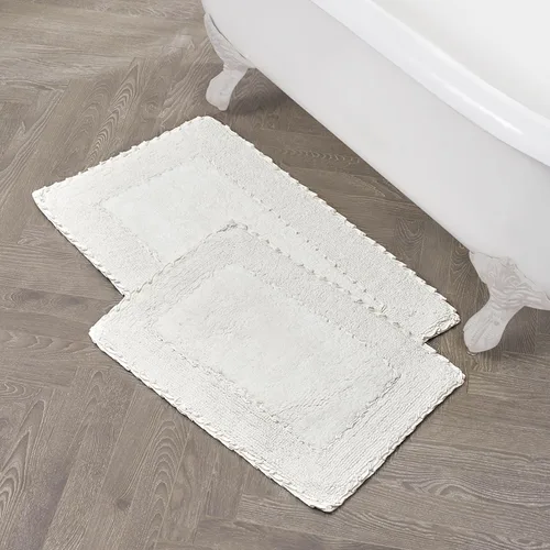 Miniatura 19 de Laura Ashley Ruffle tapete para baño de algodón de 17 x 24 pulgadas