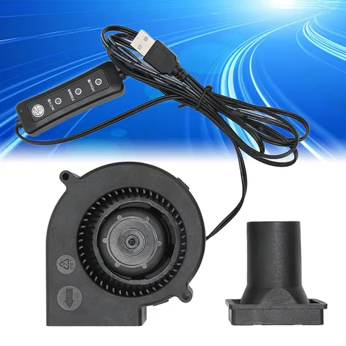 Miniatura 5 de Ventilador de ventilador USB, ventilador de enfriamiento sin escobillas de 3.819 x 1.299 in, 5 V CC, ventilador centrífugo de 3800 RPM 22 CFM