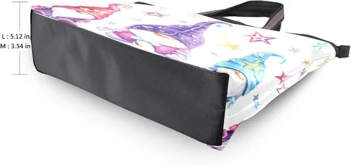 Miniatura 3 de QMXO - Bolso de mano con diseño de gnomos mágicos y estrellas, para mujer, bolsa de mano de gran capacidad con asa superior