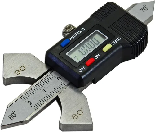 RIVERWELD Indicador de soldadura de lectura digital Prueba de soldadura Ulnar 4 Ángulo de visualización en el cuerpo: 60 °, 70 °, 80 °, 90 ° Lectura