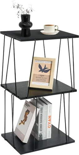 KJGKK Mesa auxiliar alta, mesa auxiliar pequeña, mesa decorativa de 29 pulgadas de alto, mesita de noche para sala de estar, dormitorio y oficina,
