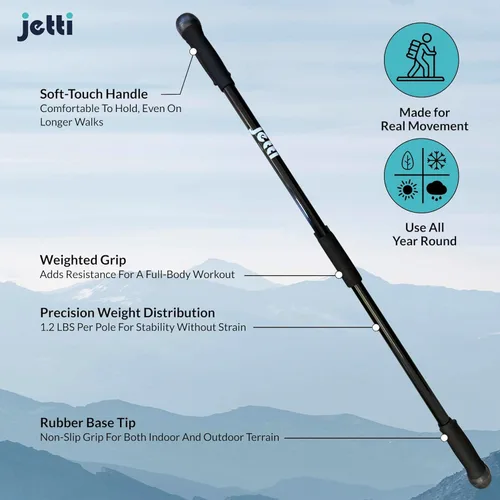 Miniatura 2 de Weighted Walking Sticks for Seniors, Women & Men – 1.2lb Each Ergonomic Hiking Poles for Balance, Posture & Stability – Durable Trekking Poles for